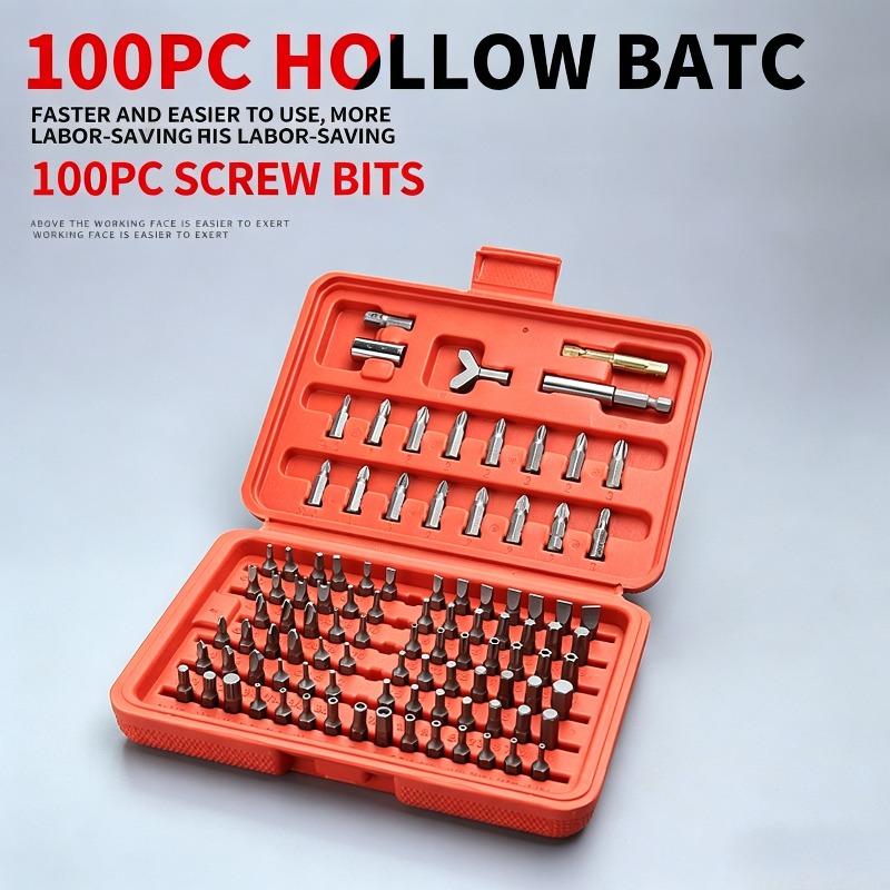 Workshop Tools Uses - Conjunto de 100 Peças de Pontas