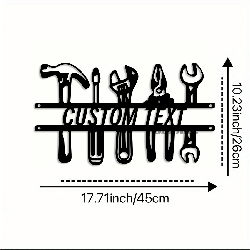 Arte de parede de ferro estilo - Tools Name In Workshop avaliação e preço