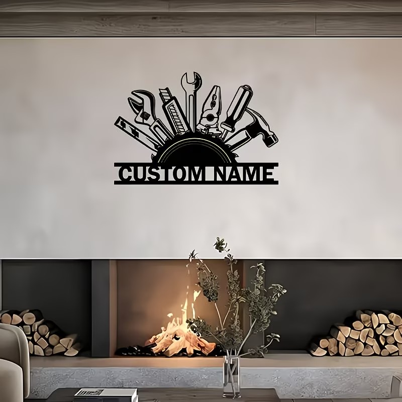 Arte de Parede em Metal Person - Tools Name In Workshop avaliação e preço